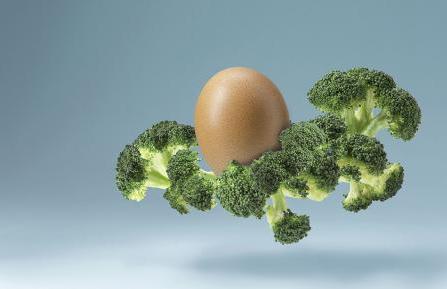 Broccoli and an egg